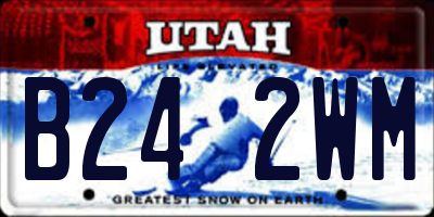 UT license plate B242WM