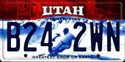 UT license plate B242WN