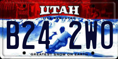 UT license plate B242WO