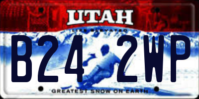 UT license plate B242WP