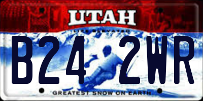 UT license plate B242WR