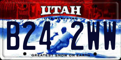UT license plate B242WW