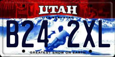 UT license plate B242XL