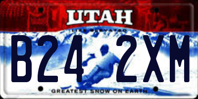 UT license plate B242XM