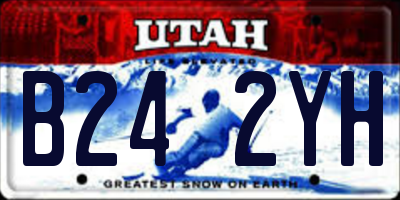 UT license plate B242YH