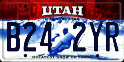 UT license plate B242YR