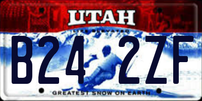 UT license plate B242ZF