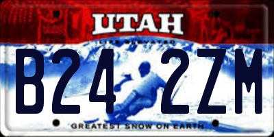 UT license plate B242ZM