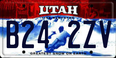 UT license plate B242ZV