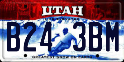 UT license plate B243BM