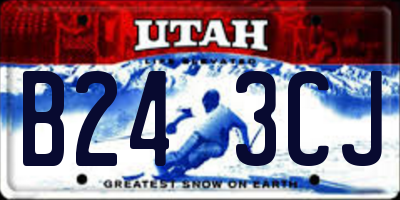 UT license plate B243CJ