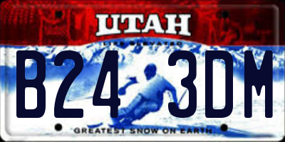 UT license plate B243DM