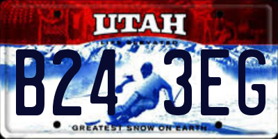 UT license plate B243EG
