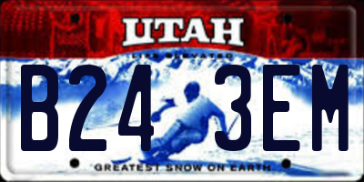 UT license plate B243EM