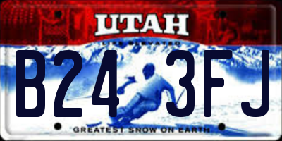 UT license plate B243FJ