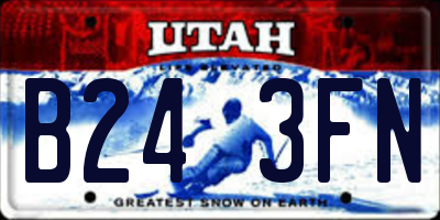 UT license plate B243FN