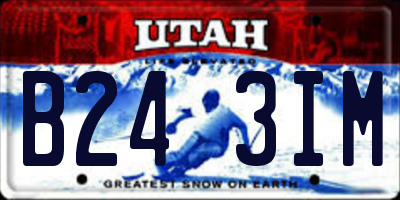 UT license plate B243IM