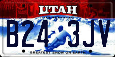 UT license plate B243JV