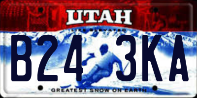 UT license plate B243KA