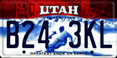 UT license plate B243KL