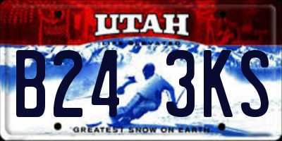 UT license plate B243KS