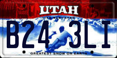 UT license plate B243LI