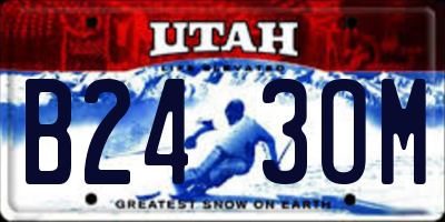 UT license plate B243OM