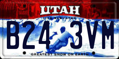 UT license plate B243VM
