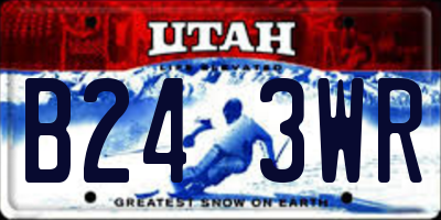 UT license plate B243WR