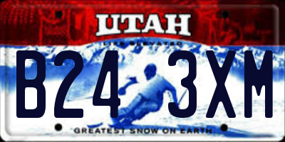 UT license plate B243XM
