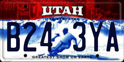 UT license plate B243YA