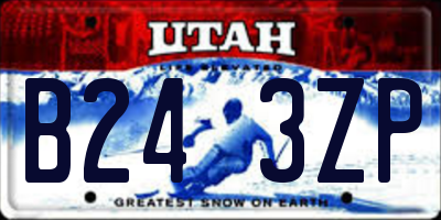UT license plate B243ZP