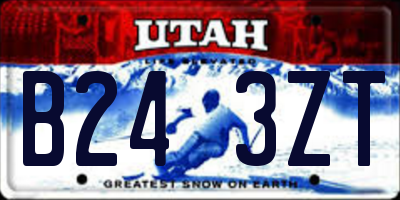 UT license plate B243ZT