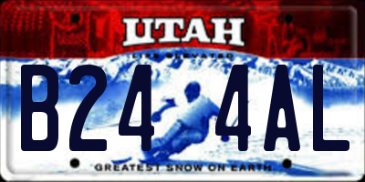 UT license plate B244AL