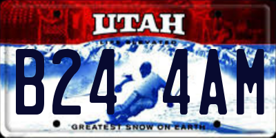 UT license plate B244AM