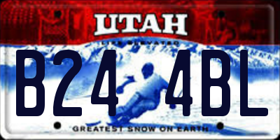 UT license plate B244BL