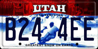 UT license plate B244EE
