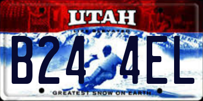 UT license plate B244EL