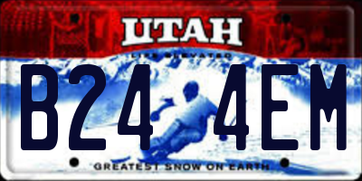 UT license plate B244EM