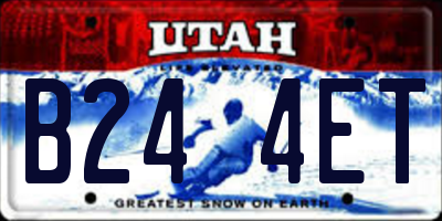 UT license plate B244ET