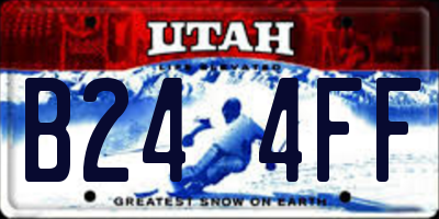 UT license plate B244FF