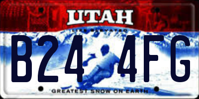 UT license plate B244FG