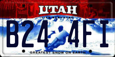 UT license plate B244FI