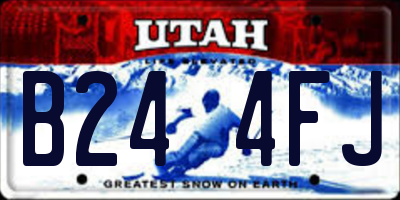 UT license plate B244FJ