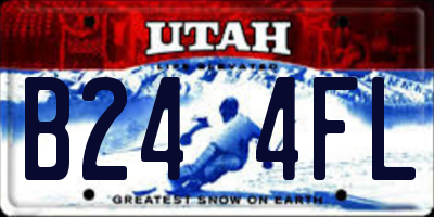 UT license plate B244FL