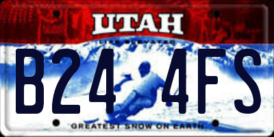 UT license plate B244FS