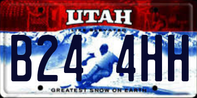 UT license plate B244HH
