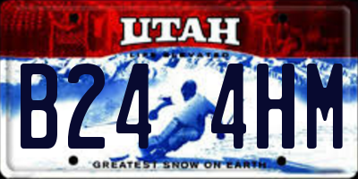 UT license plate B244HM
