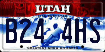 UT license plate B244HS