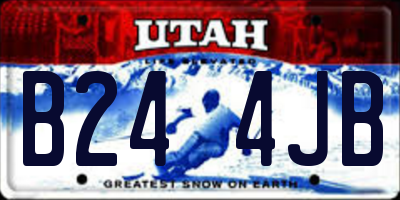 UT license plate B244JB